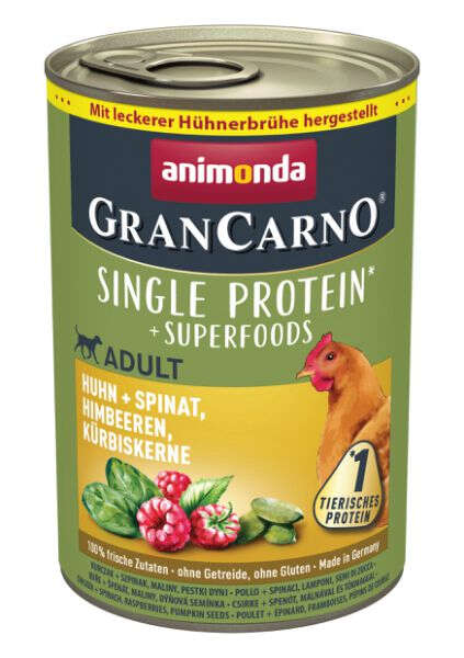 animonda Hunde-Nassfutter GranCarno Adult Superfoods Huhn